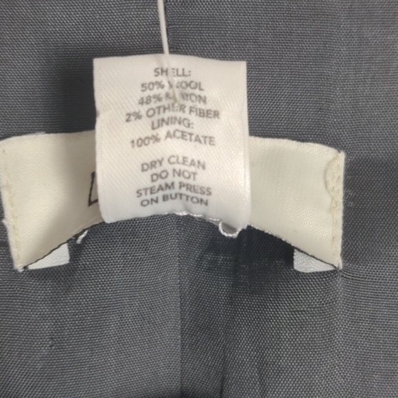 NWT Ann Taylor Loft Coat Women Large Gray Wool Blend Classic Academia Office - Picture 14 of 14